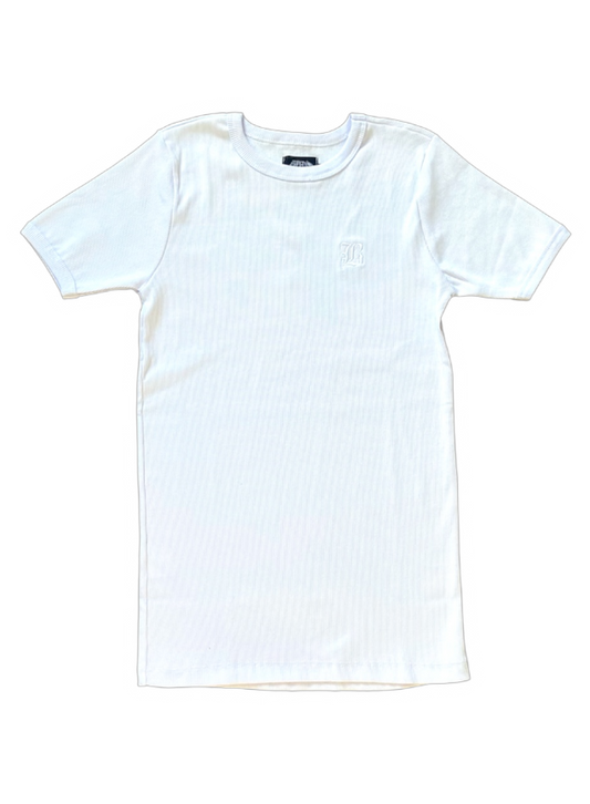 CAMISETA CANELADA BRANCA